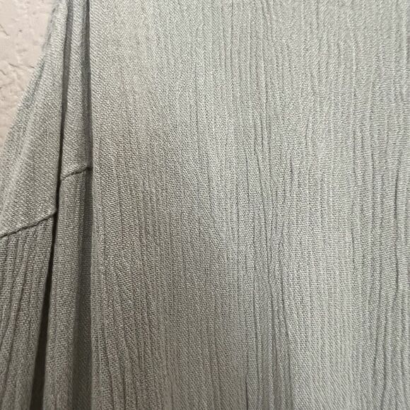 VERO MODA A Line Tiered Dress Sage Green Elastic Waist Sleeveless Sz M Crepe - Picture 5 of 8